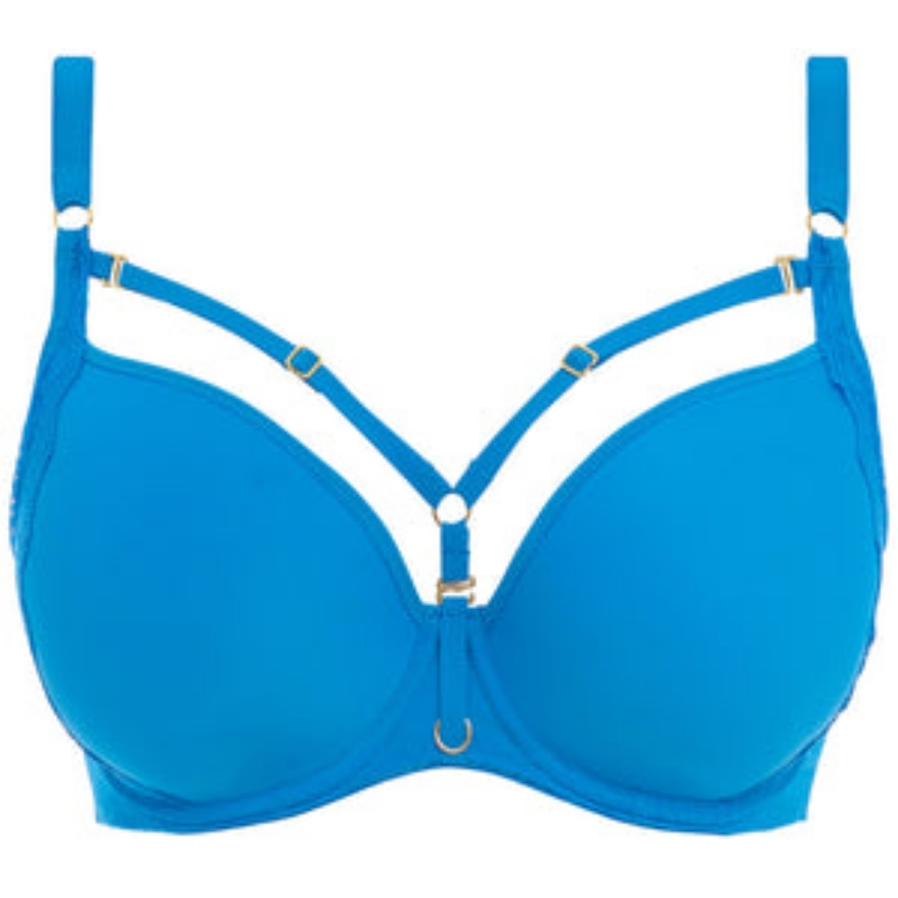 NWT Freya Temptress Moulded Plunge Bra - Med Blue - 32FF
